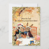 Mad Hatter Tea Party Baby shower Kaart (Achterkant)