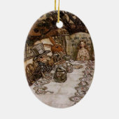 Mad Hatter Tea Party door Arthur Rackham Ornament (Achterkant)