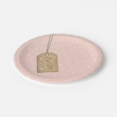 Mad Hatter Tea Party Eet me Label Papieren Bordje (Gekanteld)