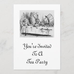 Mad Hatter Tea Party Invitation Kaart