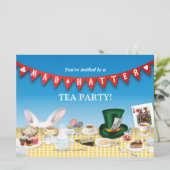 Mad Hatter Tea Party Kaart (Staand voorkant)
