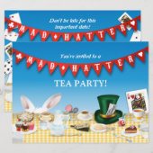 Mad Hatter Tea Party Kaart (Voorkant / Achterkant)
