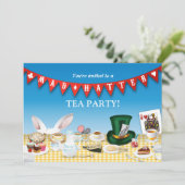 Mad Hatter Tea Party Kaart (Staand voorkant)