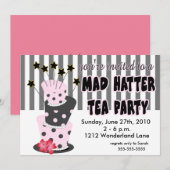 Mad Hatter Tea Party Kaart (Voorkant / Achterkant)