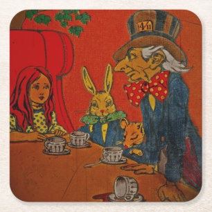 Mad Hatter Tea Party Kartonnen Onderzetters