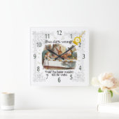 Mad Hatter Tea Party klok, Boter in de werken Vierkante Klok (Huis)