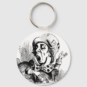 Mad Hatter Tenniel-illustratie Sleutelhanger