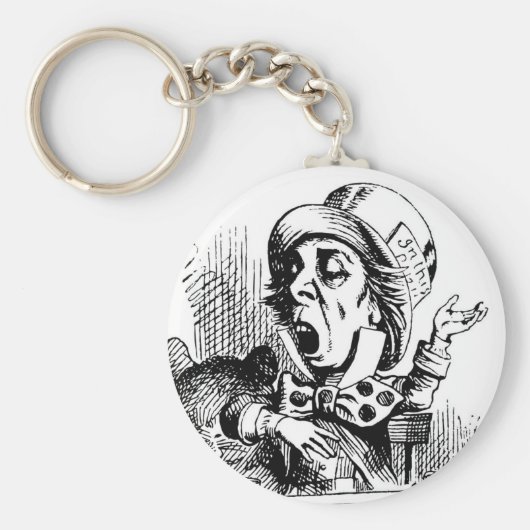 Mad Hatter Tenniel-illustratie Sleutelhanger (Voorkant)