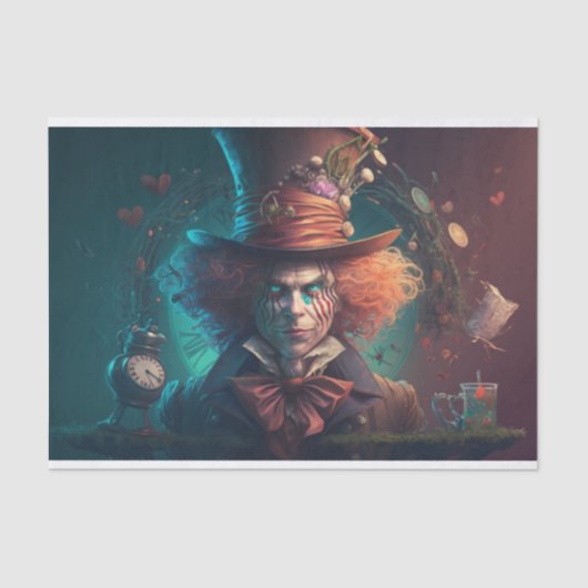 Mad Hatter Time for Tea Tissuepapier (Voorkant)