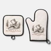 Mad Hatter To The Rescue Wonderland Sentiment Ovenwant & Pannenlap Set (Voorkant)