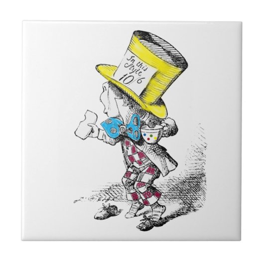  Mad Hatter uit Alice in Wonderland Tile Tegeltje (Voorkant)