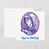 Mad Hatter uitnodiging (Voorkant / Achterkant)