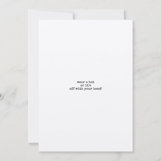 Mad Hatter Unjarig Party Kaart (Achterkant)