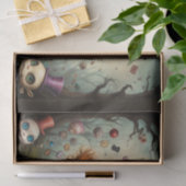 Mad Hatter van Alice in Wonderland cartoon stijl Tissuepapier (Geschenk)