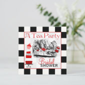 Mad Hatter Vrijgezellenfeest nodigt uit Kaart (Staand voorkant)