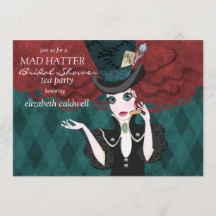 Mad Hatter Vrijgezellenfeest Tea Party Invitation Kaart