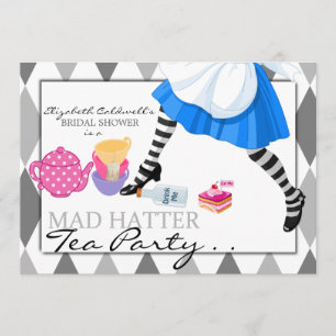 Mad Hatter Vrijgezellenfeest Tea Party Invitation Kaart