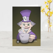 Mad Hatter Wenskaart Kaart (Gele Bloem)