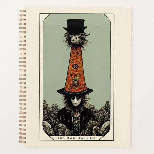 Mad Hatter  Whimsical Tarot Geïnspireerd Planner (Voorkant)