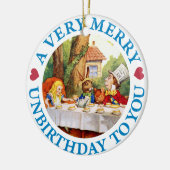 Mad Hatter wil Alice een zeer prettige verjaardag Keramisch Ornament (Links)