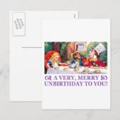 MAD HATTER WISHEERT EEN ZEER MERRY UNBIRTHDAY! FEESTDAGENKAART (Voorkant / Achterkant)