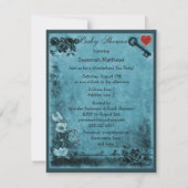 Mad Hatter Wonderland Tea Party Baby shower Kaart (Achterkant)