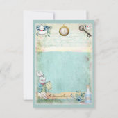 Mad Hatter Wonderland Tea Party Dank je Bedankkaart (Achterkant)