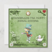 Mad Hatter Wonderland Tea Party Vrijgezellenfeest Kaart (Voorkant)