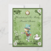 Mad Hatter Wonderland Tea Party Vrijgezellenfeest Kaart (Voorkant)