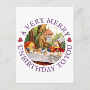 Mad Hatter zegt een zeer vrolijke verjaardag voor  Feestdagenkaart