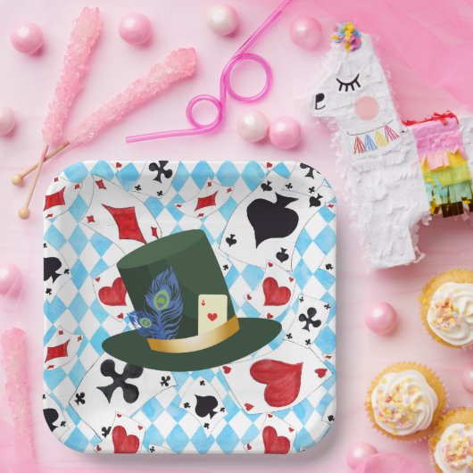 Mad Hatters Pet Paper Borden Papieren Bordje (Feest)