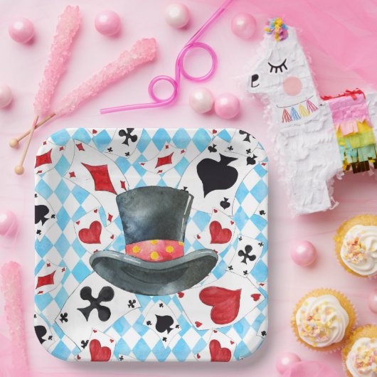 Mad Hatters Pet Paper Borden Papieren Bordje (Feest)