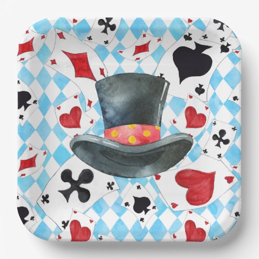 Mad Hatters Pet Paper Borden Papieren Bordje (Voorkant)
