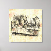 Mad Hatters Tea Party Alice in Wonderland Art Canvas Afdruk (Voorkant)