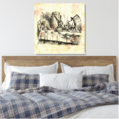 Mad Hatters Tea Party Alice in Wonderland Art Canvas Afdruk (Insitu (Slaapkamer))