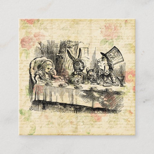 Mad Hatters Tea Party Alice in Wonderland Art Informatiekaartje (Voorkant)