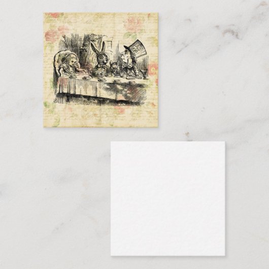Mad Hatters Tea Party Alice in Wonderland Art Informatiekaartje (Voorkant / Achterkant)