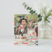 Mad Hatters Tea Party Briefkaart (Staand voorkant)