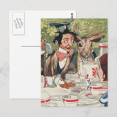 Mad Hatters Tea Party Briefkaart (Voorkant / Achterkant)