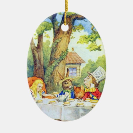 Mad Hatters Tea Party Color Keramisch Ornament (Voorkant)