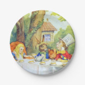 Mad Hatters Tea Party Color Papieren Bordje (Voorkant)