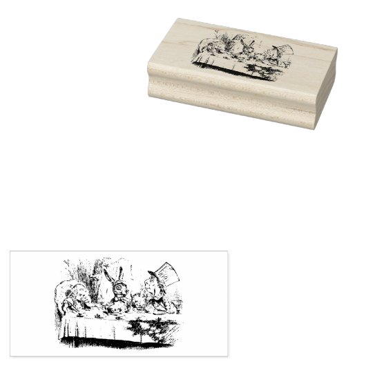 Mad Hatters Tea Party personaliseert Rubberstempel (Gestempeld)