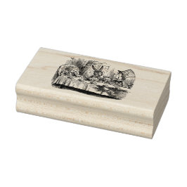 Mad Hatters Tea Party personaliseert Rubberstempel