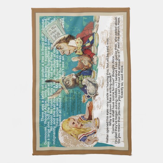 Mad Hatter's Tea Party Theedoek (Verticaal)