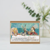 Mad Hatters Tea Party Uitnodiging Briefkaart (Staand voorkant)