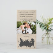 Mad Hatters Tea Party Wedding Dank u Foto Kaart (Staand voorkant)