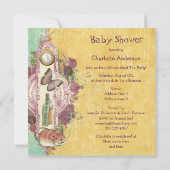 Mad Hatter's Wonderland Tea Party Baby shower Kaart (Achterkant)