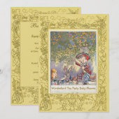 Mad Hatter's Wonderland Tea Party Baby shower Kaart (Voorkant / Achterkant)