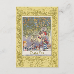 Mad Hatter's Wonderland Tea Party Dank je Bedankkaart