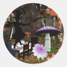 Mad-hattertheestickers Ronde Sticker